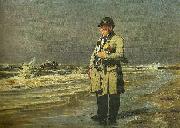 martinus rorbye en strandingskommissioncer ved vestkysten af fylland, incerheden af skagen oil painting on canvas